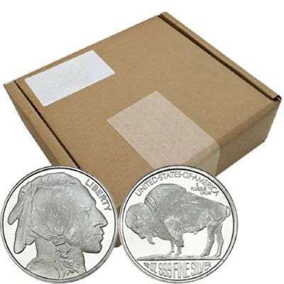 1/2 oz SilverTowne Buffalo Silver Bullion Rounds - 250 oz Monster Box