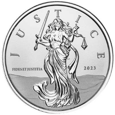 1 oz 2023 Scottsdale Lady Justice Silver Bullion Coin