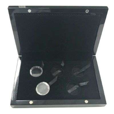 Magnetic Collector Coin Display Box - Fits 5 Collectable Coins