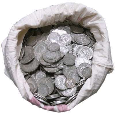 500 gram Bags of Mixed post 1946 Australian Silver Coins (50%)