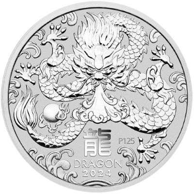 2 oz 2024 Australian Year of the Dragon Silver Bullion Coin