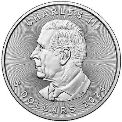 1 oz 2024 Canadian Maple Leaf Silver Bullion Coin