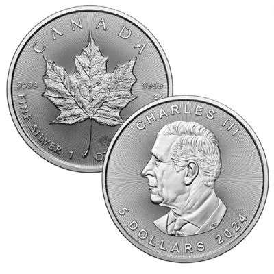 1 oz 2024 Canadian Maple Leaf Silver Bullion Coin - 500 oz Monster Box
