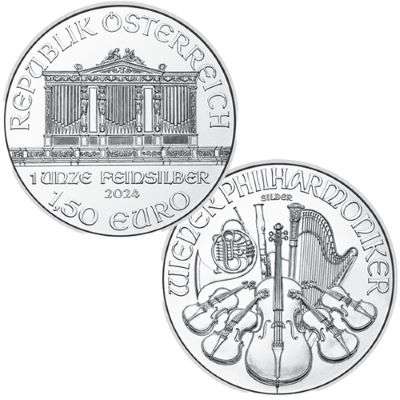 1 oz 2024 Austrian Philharmonic Silver Bullion Coin - 500 oz Monster Box