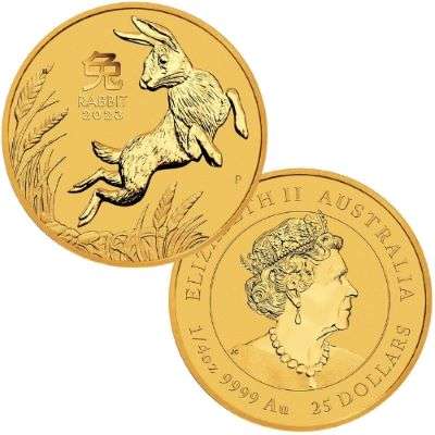 1/4 oz 2023 Australian Year Of The Rabbit Gold Bullion Coin