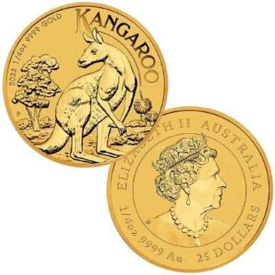 1/4 oz 2023 Australian Kangaroo Gold Bullion Coin