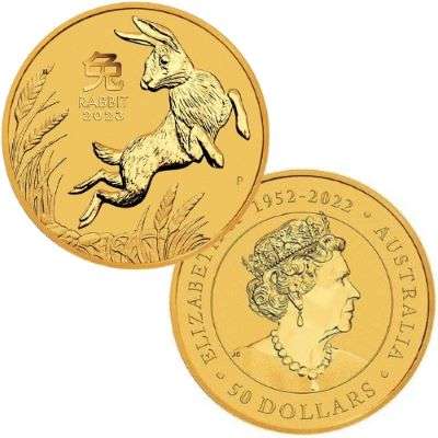 1/2 oz 2023 Australian Year Of The Rabbit Gold Bullion Coin - Boxed Edition