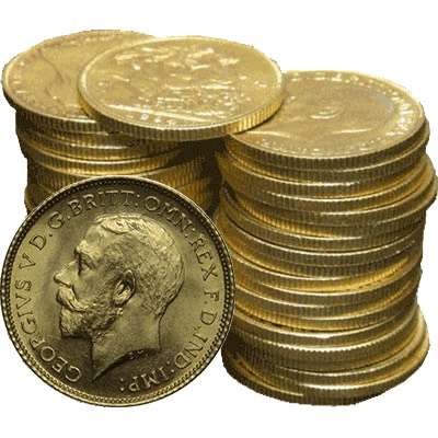 1911-1918 King George V Gold Bullion Half Sovereigns