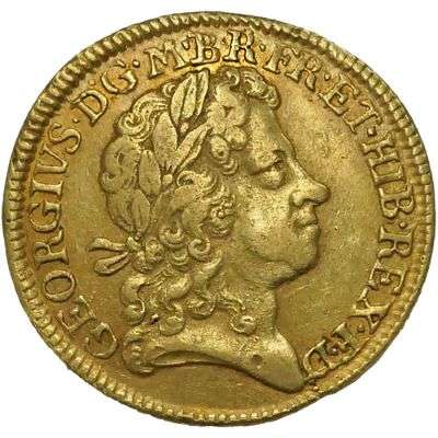 1720 Great Britain King George I Fourth Bust Guinea Gold Coin