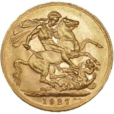 1927 P Australia King George V St George Sovereign Gold Coin