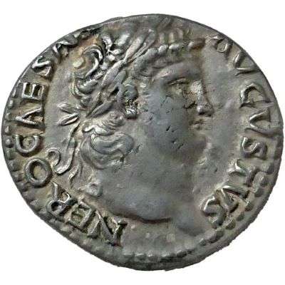 65-66 AD Ancient Rome Imperial - Nero - Denarius Silver Coin