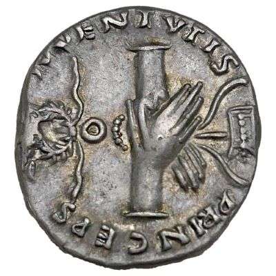 79 AD Ancient Rome Imperial - Domitian as Caesar under Vespasian - Silver Denarius

