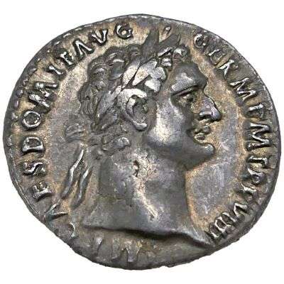 90 AD Ancient Rome Imperial - Domitian - Silver Denarius
