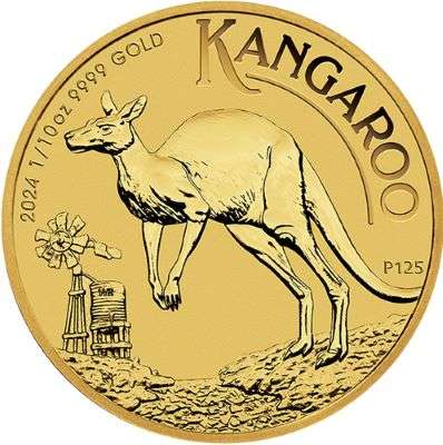 1/10 oz 2024 Australian Kangaroo Gold Bullion Coin