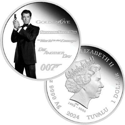 1 oz 2024 James Bond Legacy Series Coloured Silver Proof Coin  - 4th Issue