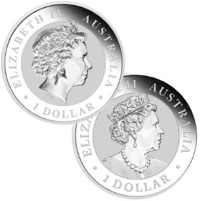 1 oz Australian Kookaburra Silver Bullion Coins - QEII - Mixed Dates
