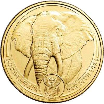 1 oz 2024 South Africa Big Five Elephant Gold Bullion Coin