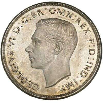 1937 Australia King George VI Crown Silver Coin