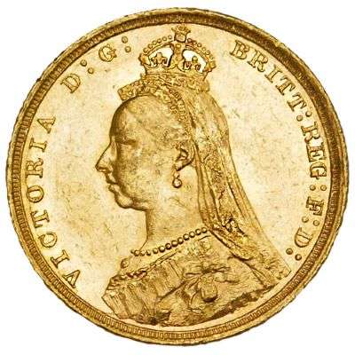 1891 S Australia Queen Victoria Jubilee St George Sovereign Gold Coin