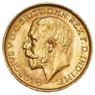 1924 M Australia King George V St George Sovereign Gold Coin