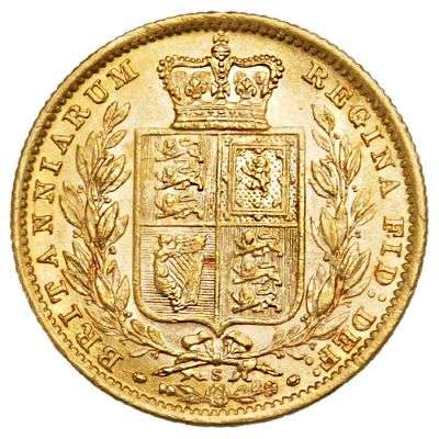 1884 S Australia Queen Victoria Young Head Shield Sovereign Gold Coin