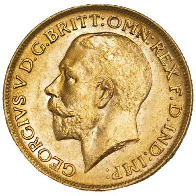 1919 P Australia King George V St George Sovereign Gold Coin