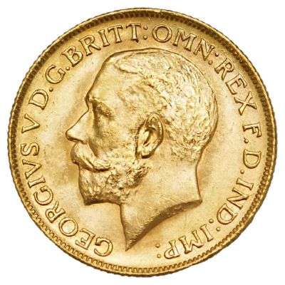 1923 M Australia King George V St George Sovereign Gold Coin
