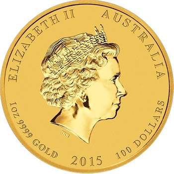 1 oz 2015 Australian Lunar Year of the Goat Gold Bullion Coin