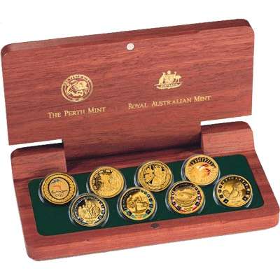 2000 Sydney Olympic Gold Proof Eight Coin Set