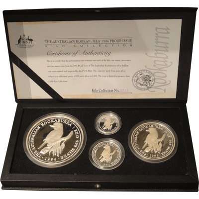 1994 Australian Kookaburra Silver Proof Four Coin Set