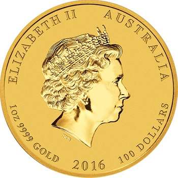 1 oz 2016 Australian Lunar Year of the Monkey Gold Bullion Coin