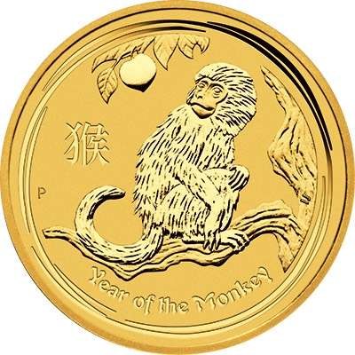 1 oz 2016 Australia Year of the Monkey Gold Bullion Coin - QEII - Series II