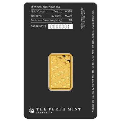 10 g Perth Mint Gold Bullion Minted Bar