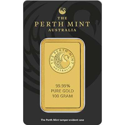 100 g Perth Mint Gold Bullion Minted Bar