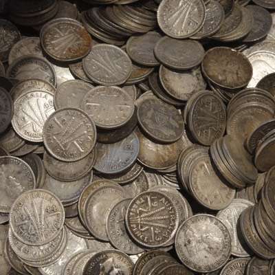 500 gram Bags of Pre 1946 Australian Silver Threepence (92.5%)