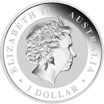 1 oz 2013 Australian Kookaburra Silver Bullion Coin - QEII