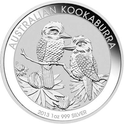 1 oz 2013 Australian Kookaburra Silver Bullion Coin - QEII