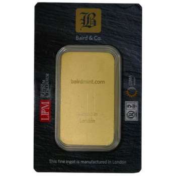 100 g Baird & Co Minted Gold Bullion Bar