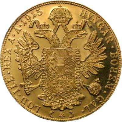 1915 Austria Franz Joseph I 4 Ducat Gold Bullion Coin