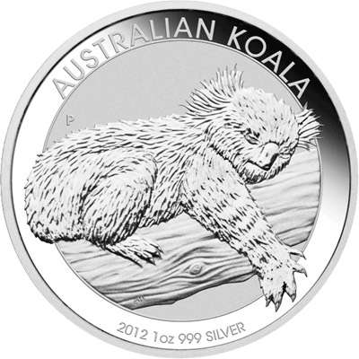 1 oz 2012 Australian Koala Silver Bullion Coin - QEII